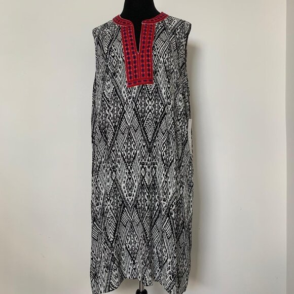 Tribal NWT Sz XLarge womens Dress geometric Black - Picture 2 of 8